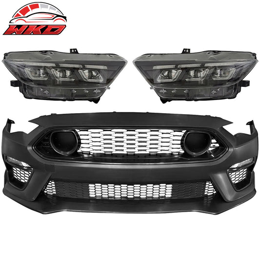 18-23 Ford Mustang 2021 Mach 1 Front Bumper Cover LED Switchback Headlights | Wholesale