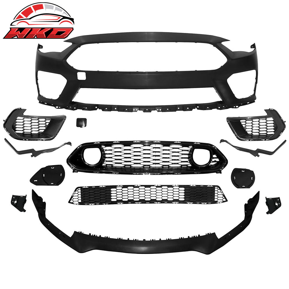 Fits 18-23 Ford Mustang 2021 Mach 1 Front Bumper Cover LED Switchback Headlights