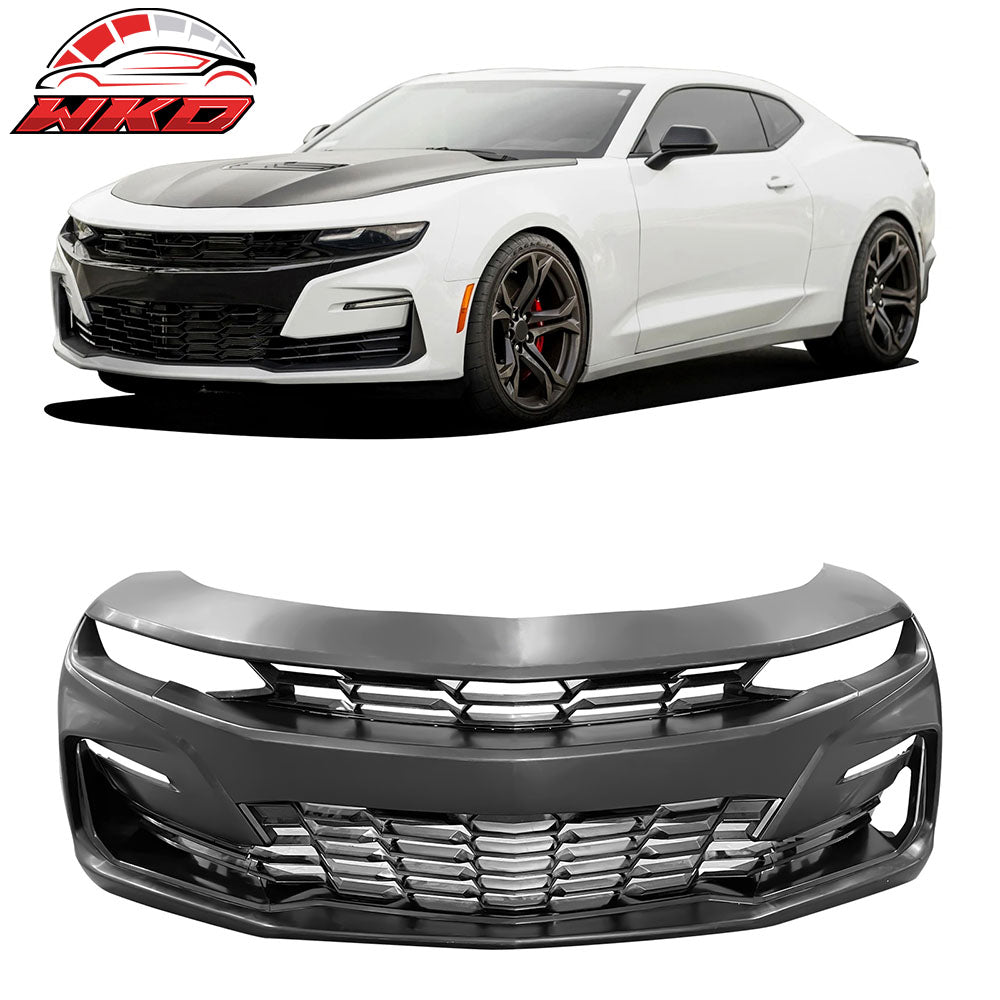 Fits 19-24 Chevrolet Camaro 19 SS Style Front Bumper Cover Daytime Running Light