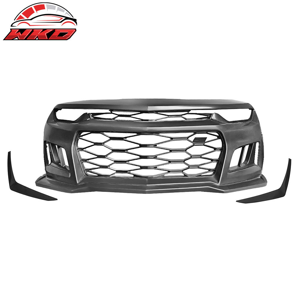 2019-24 Chevy Camaro ZL1 Style Front Bumper Cover Conversion Guard W/ Canards | Wholesale