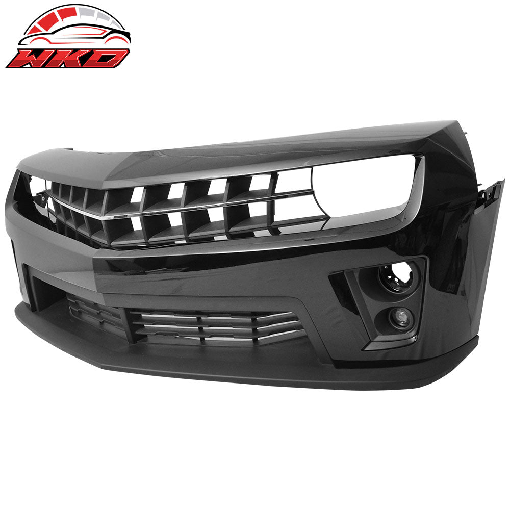 Fits 10-13 Chevy Camaro ZL1 Style Front Bumper Cover PP Painted #WA8555 Black