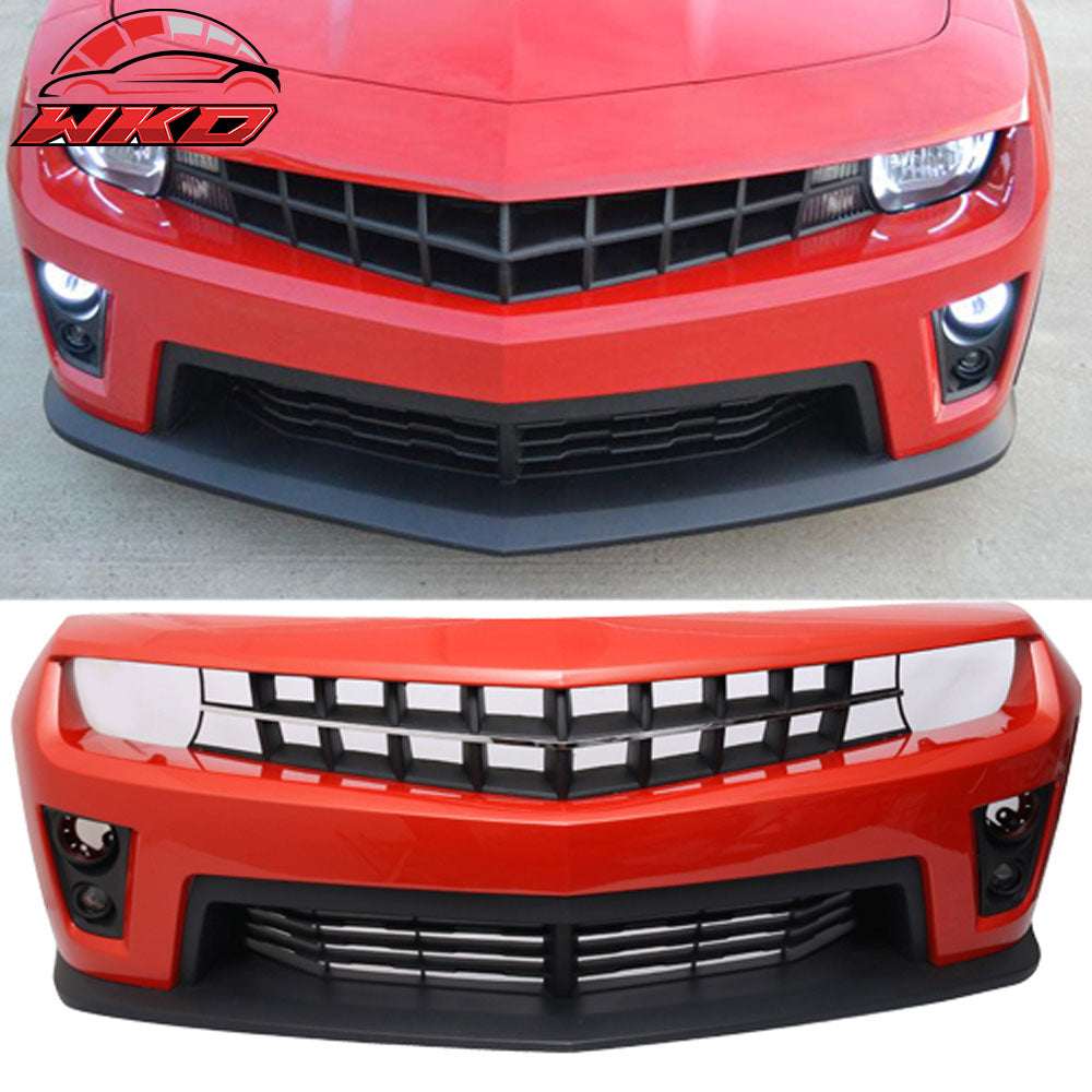 Fits 10-13 Chevy Camaro ZL1 Style Front Bumper Cover PP Painted #WA502Q Orange