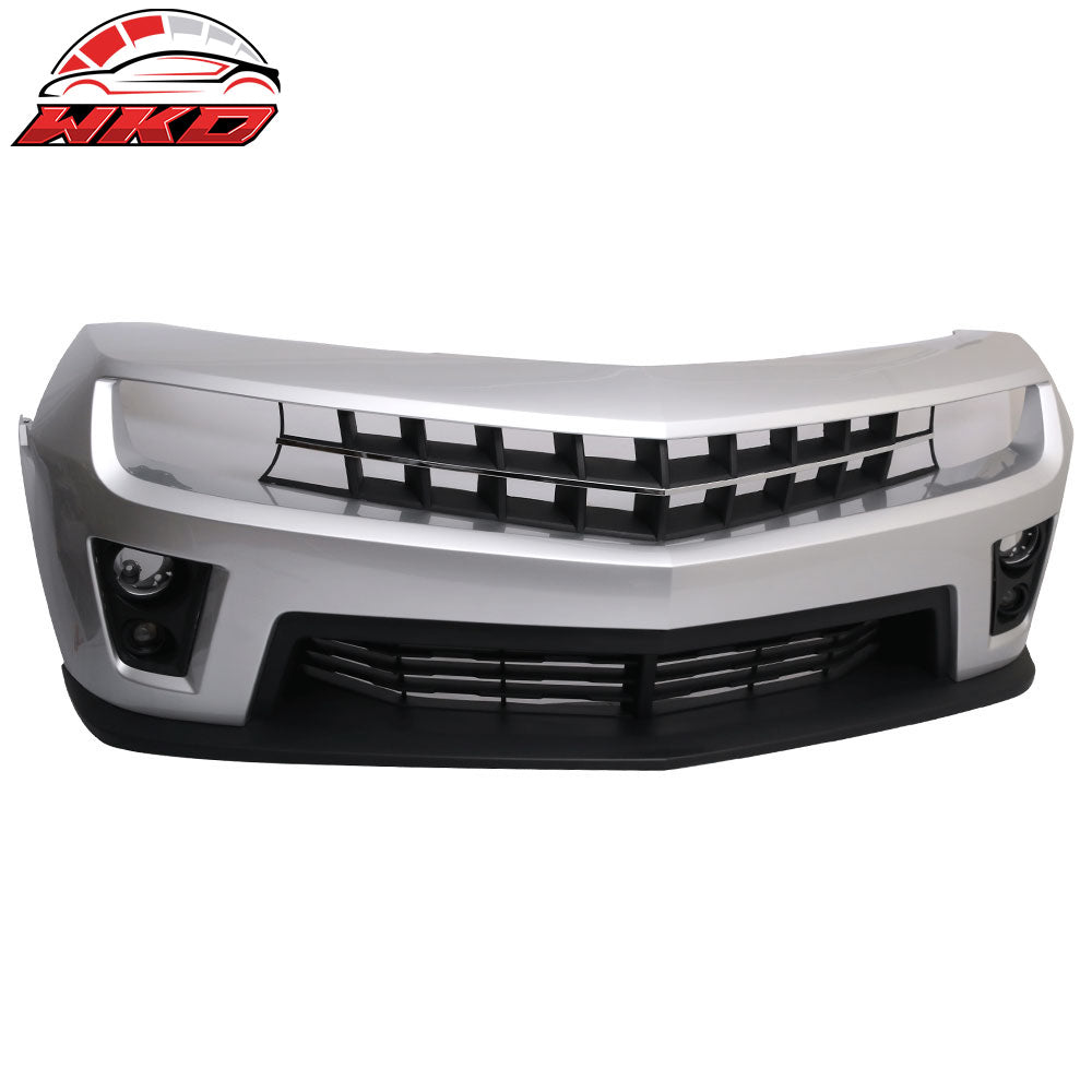 Fits 10-13 Chevy Camaro ZL1 Style Front Bumper Cover PP Painted #WA636R Silver