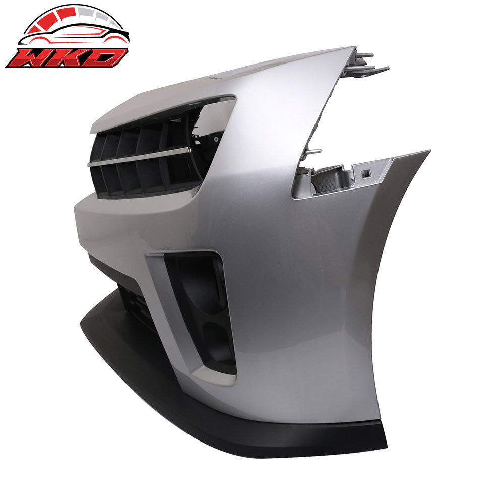 Fits 10-13 Chevy Camaro ZL1 Style Front Bumper Cover PP Painted #WA636R Silver