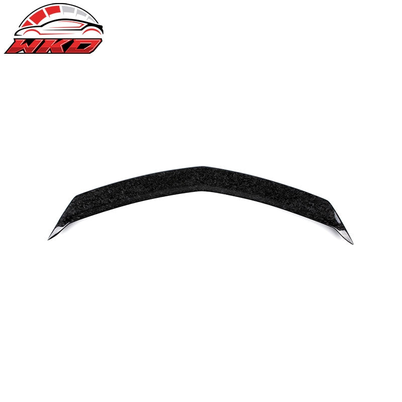 Fits 16-19 Cadillac ATS V Style Rear Trunk Spoiler Lip Matte Forged Carbon Fiber
