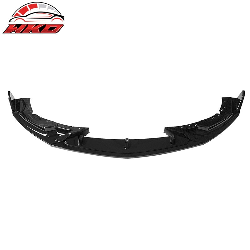 Fits 20-26 Cadillac CT4 Gloss Black Front Bumper Lip Spoiler Splitter PP 3PC