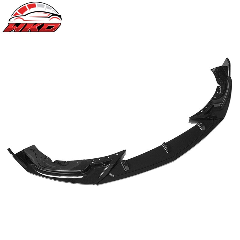 Fits 20-26 Cadillac CT4 Gloss Black Front Bumper Lip Spoiler Splitter PP 3PC
