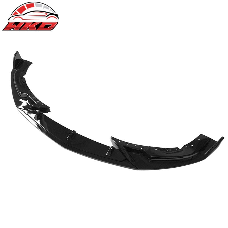 Fits 20-26 Cadillac CT4 Gloss Black Front Bumper Lip Spoiler Splitter PP 3PC