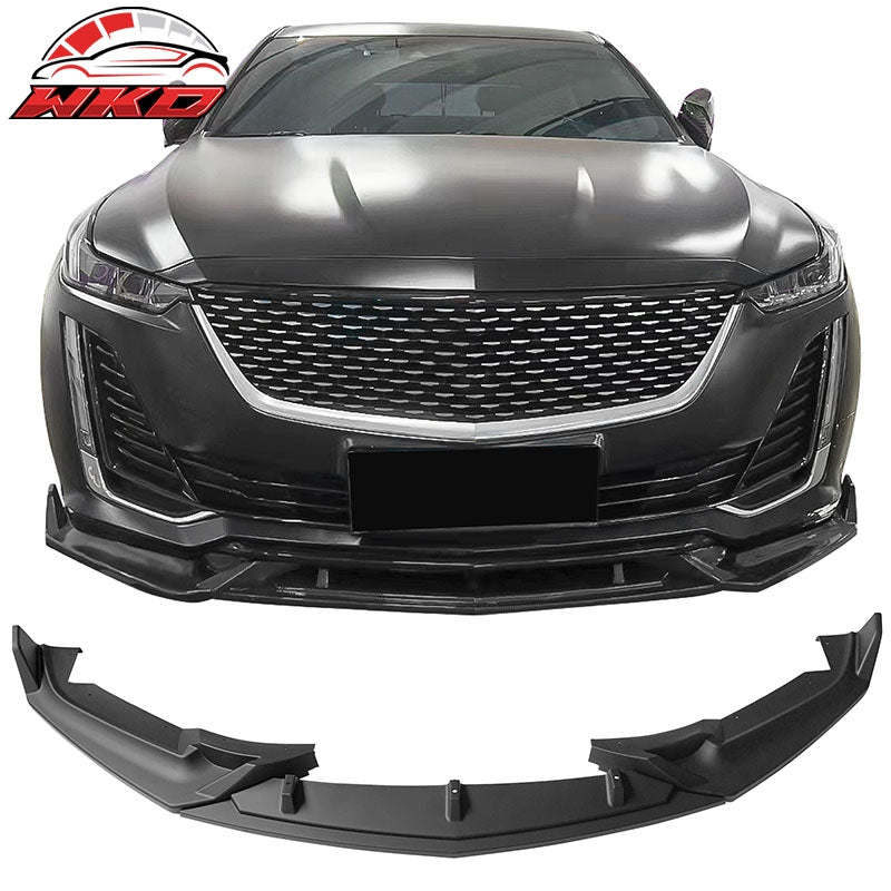 Wholesale 20-24 Cadillac CT5 3PC Matte Black Front Bumper Lip Spoiler