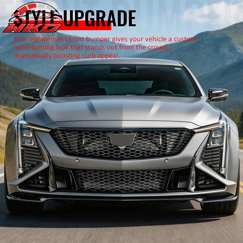 For 25-26 Cadillac CT5 Front Bumper Cover V Blackwing Style Conversion PP Fascia