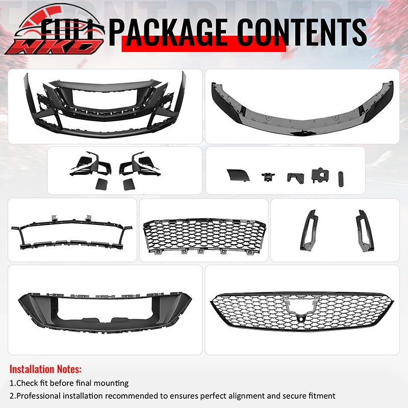 For 25-26 Cadillac CT5 Front Bumper Cover V Blackwing Style Conversion PP Fascia