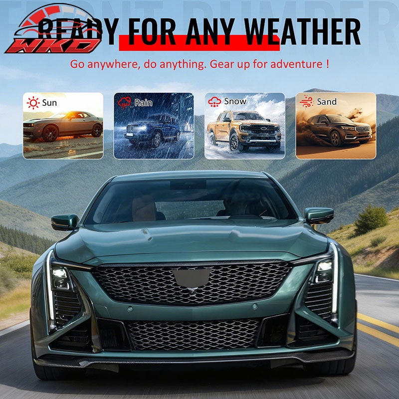 For 25-26 Cadillac CT5 Front Bumper Cover V Blackwing Style Conversion PP Fascia