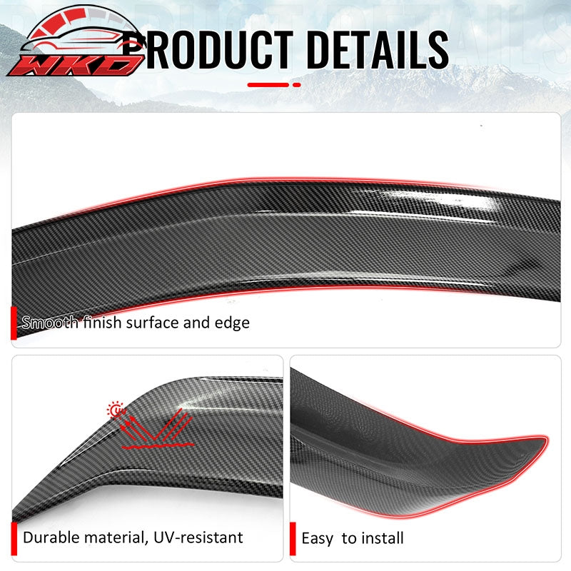 Fits 20-26 Cadillac CT5 V Blackwing Carbon Fiber Print Trunk Spoiler Wing ABS