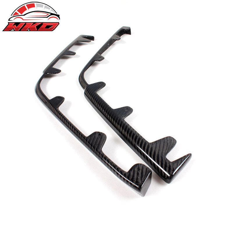 Fits 09-15 Cadillac CTS V KPE Style Front Bumper Lip Splitter Matte Carbon Fiber