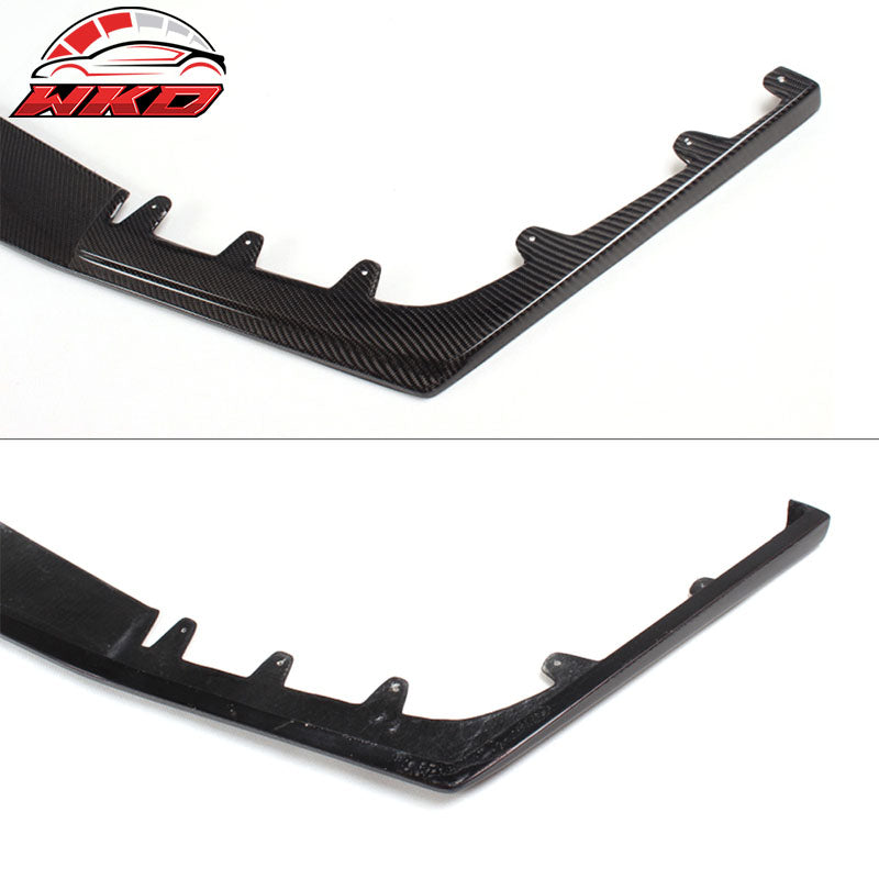 Fits 09-15 Cadillac CTS V HEN Style Front Bumper Lip Spoiler Matte Carbon Fiber