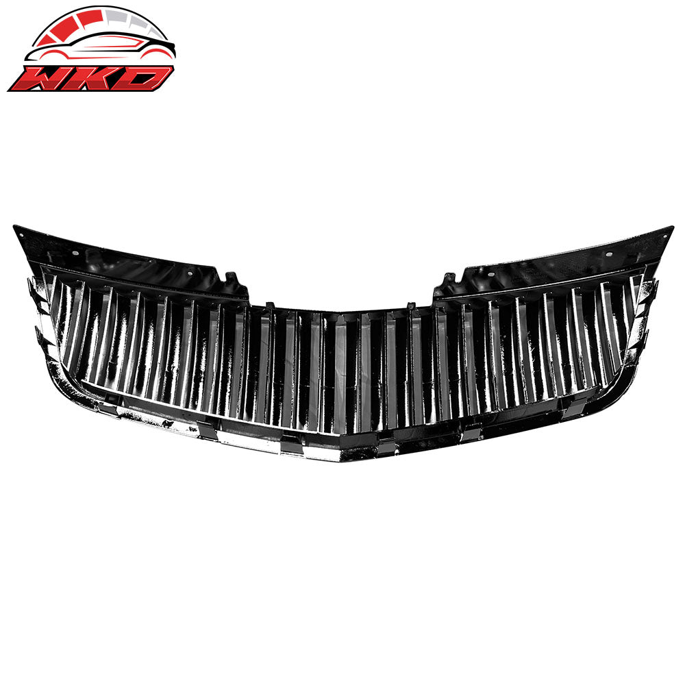 Fits 06-11 Cadillac DTS Vertical Style Bumper Upper Grille Hood Grill Chrome ABS