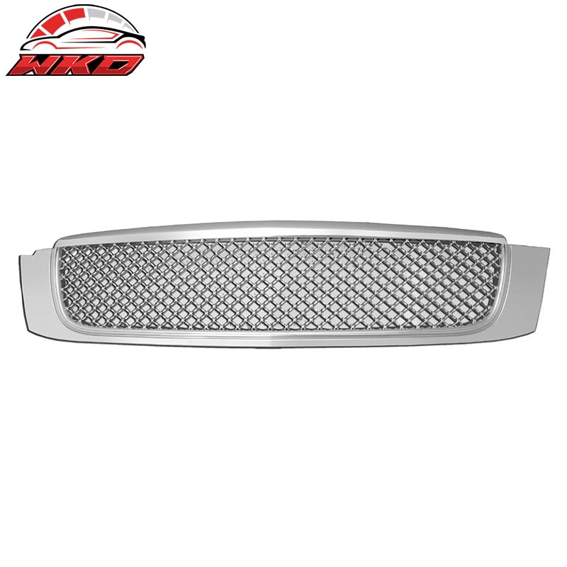 Fits 2000-2005 Cadillac Deville Chrome Bentley Mesh Style Front Upper Grille ABS