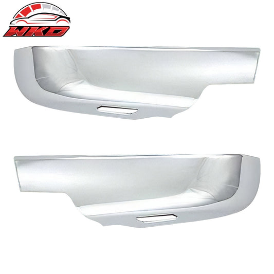 Wholesale 07-14 Cadillac Escalade 2PC Side Mirror Cover W/Puddle Light Cut Out Chrome