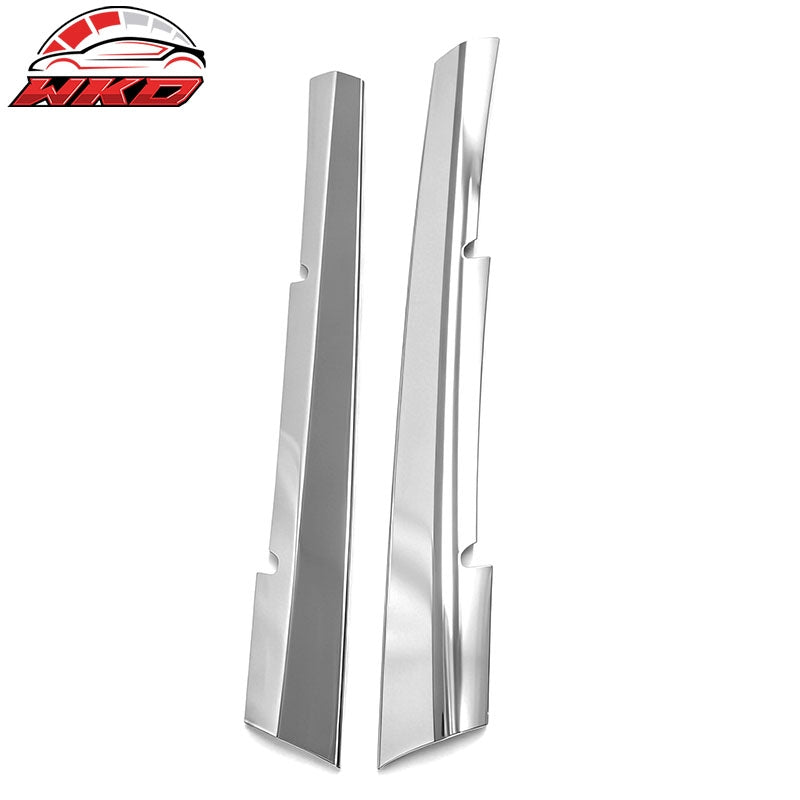For 2010-2012 Cadillac SRX Front Bumper Hood Grille Grill Cover Trim Chrome 2PCS