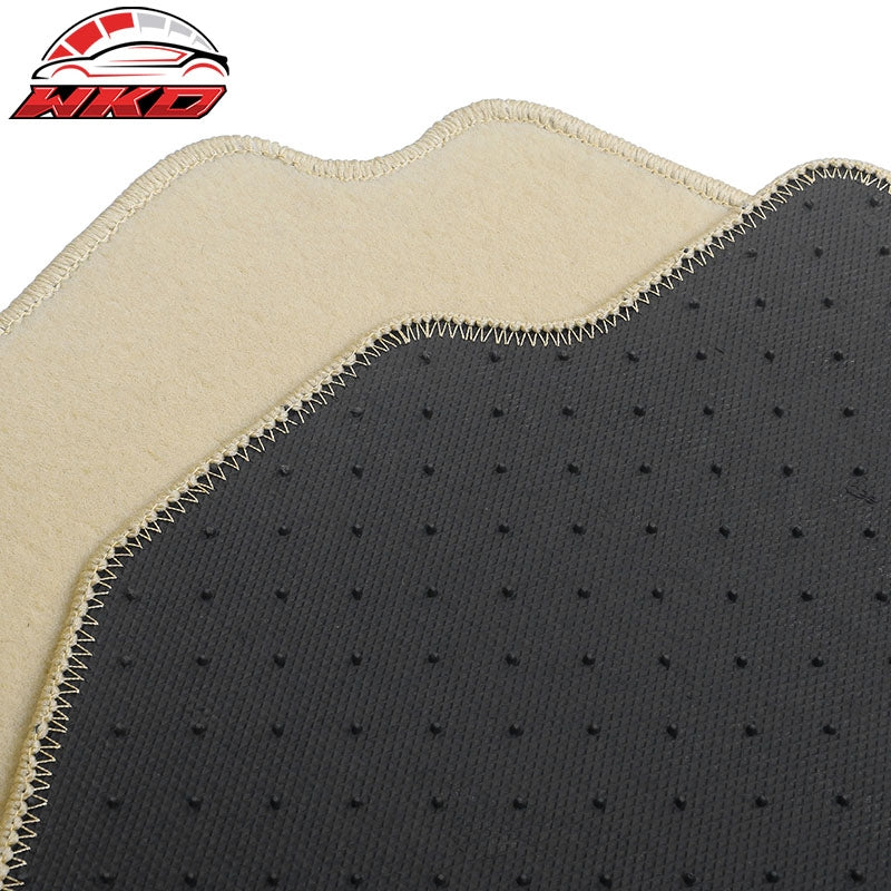 Fits 17-26 Cadillac XT5 Beige Nylon Floor Mats Front Rear Custom Carpets Liner