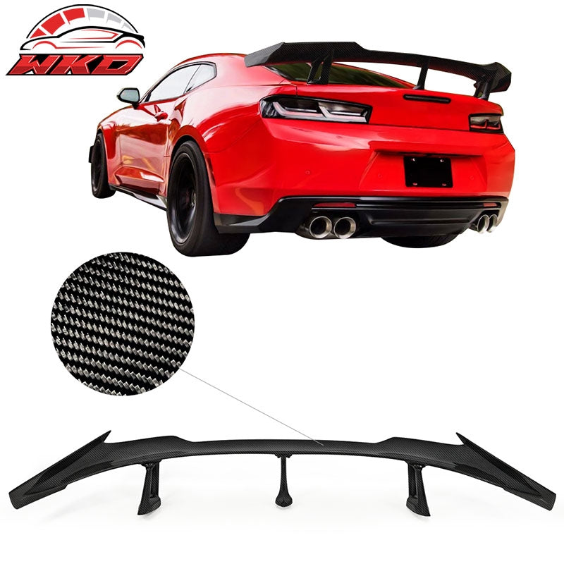 Fits 16-24 Chevy Camaro ZL1 1LE Style Trunk Spoiler Wing - Matte Carbon Fiber