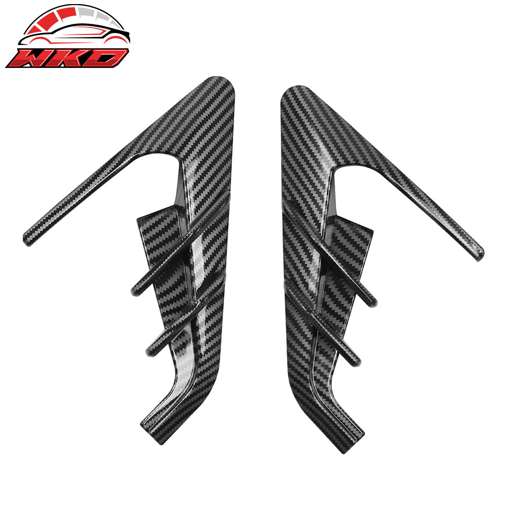 Fits 24-25 Tesla Model 3/25 Y V1 Carbon Fiber Print Side Camera Flank Cover Trim