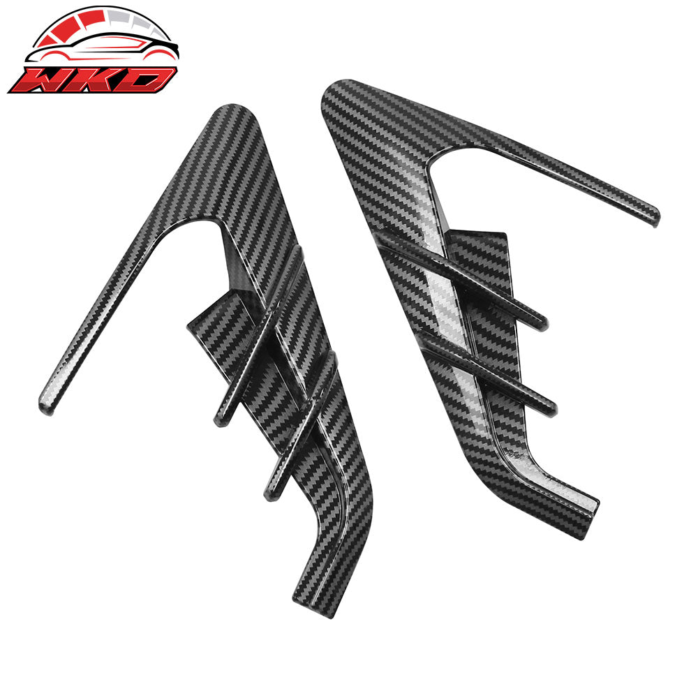 Fits 24-25 Tesla Model 3/25 Y V1 Carbon Fiber Print Side Camera Flank Cover Trim