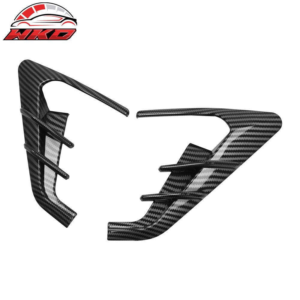 Fits 24-25 Tesla Model 3/25 Y V1 Carbon Fiber Print Side Camera Flank Cover Trim