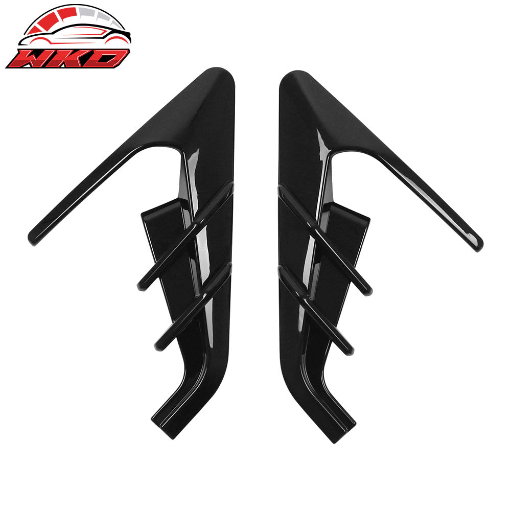 Fits 24-25 Tesla Model 3/25 Y V1 Gloss Black Side Fender Camera Flank Cover Trim