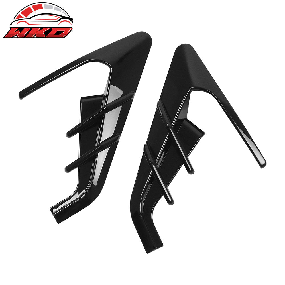 Fits 24-25 Tesla Model 3/25 Y V1 Gloss Black Side Fender Camera Flank Cover Trim