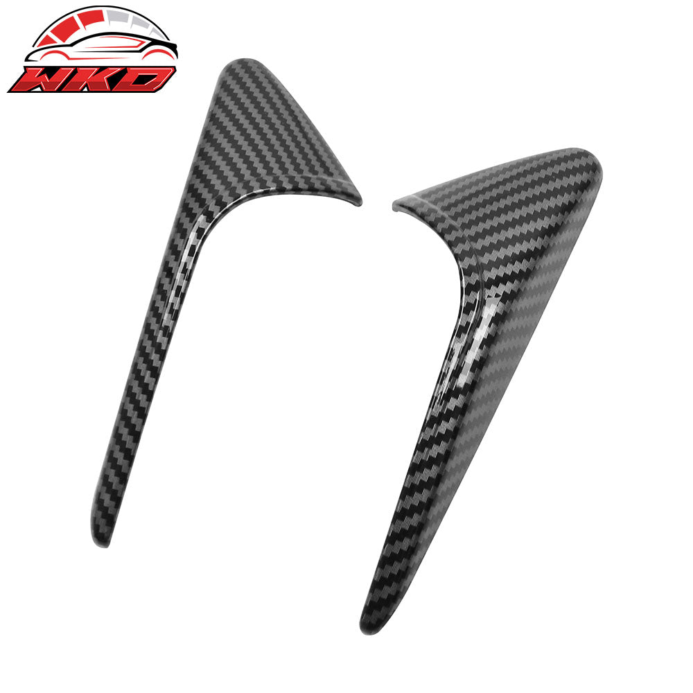 Fits 24-25 Tesla Model 3/25 Y Carbon Fiber Print Side Camera Flank Cover Trim