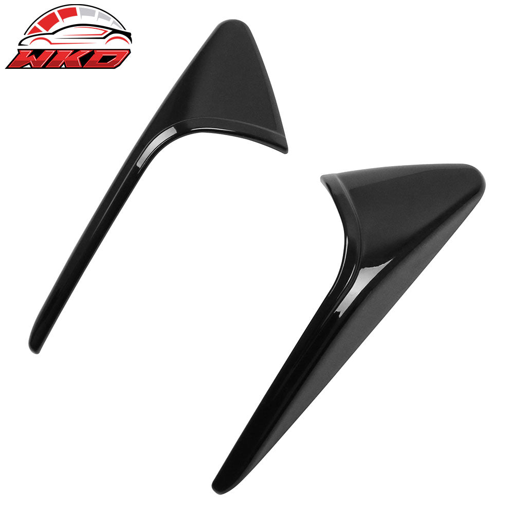 Fits 24-25 Tesla Model 3/25 Y Gloss Black Side Fender Camera Flank Cover Trim