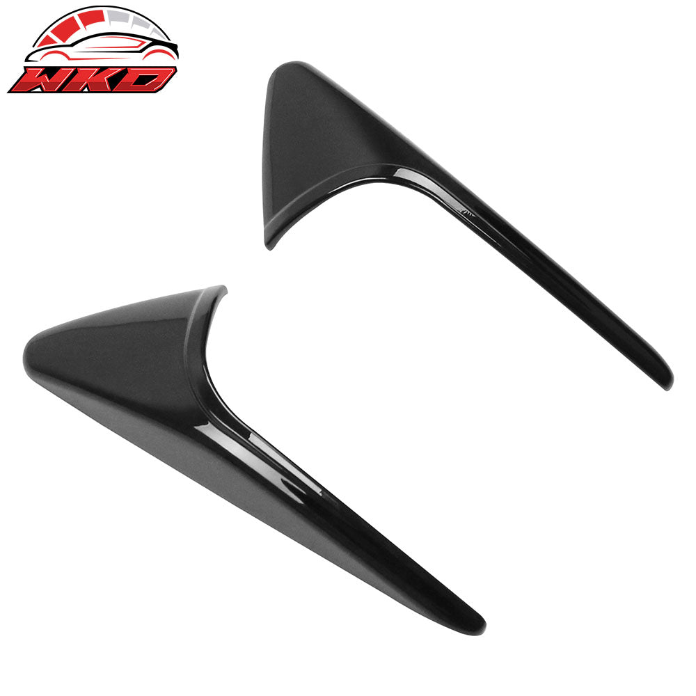 Fits 24-25 Tesla Model 3/25 Y Gloss Black Side Fender Camera Flank Cover Trim