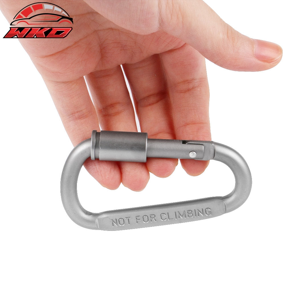 Camping Outdoor Aluminum Alloy D-ring Screw Lock Buckle Carabiners 5PC
