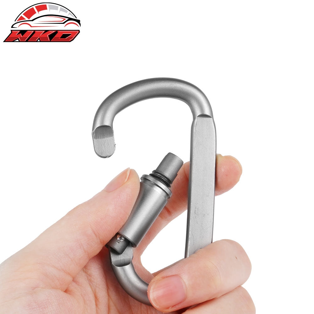 Camping Outdoor Aluminum Alloy D-ring Screw Lock Buckle Carabiners 5PC