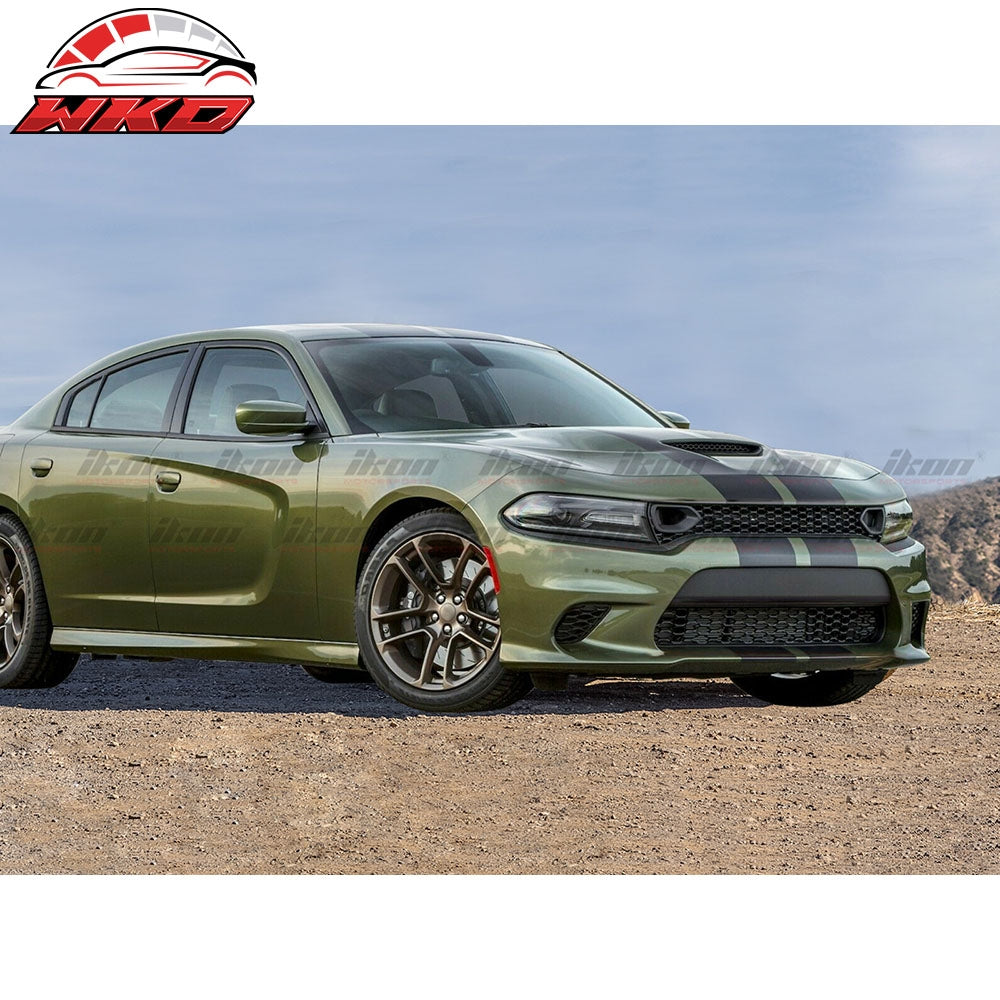 Fits 15-23 Dodge Charger SRT Scat Pack Daytona Upper Grille w/ Bezels Dual Inlet
