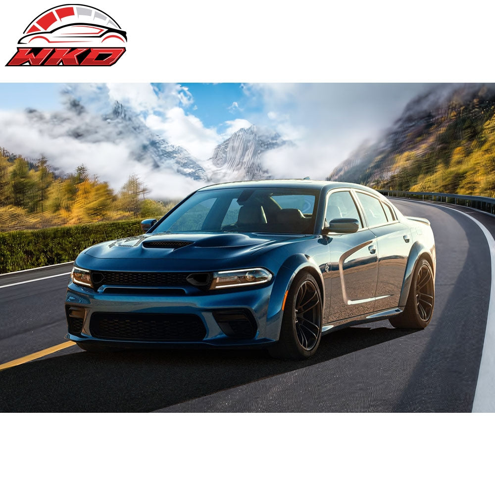 Wholesale 20-23 Dodge Charger Widebody Upper Grille SRT Scat Pack Style Radiator ABS - Wikond Auto