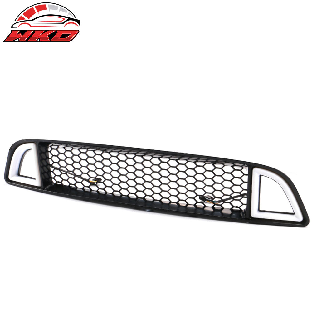 Wholesale 13-14 Ford Mustang Non-Shelby Front Upper LED Light Grille Honeycomb Grill