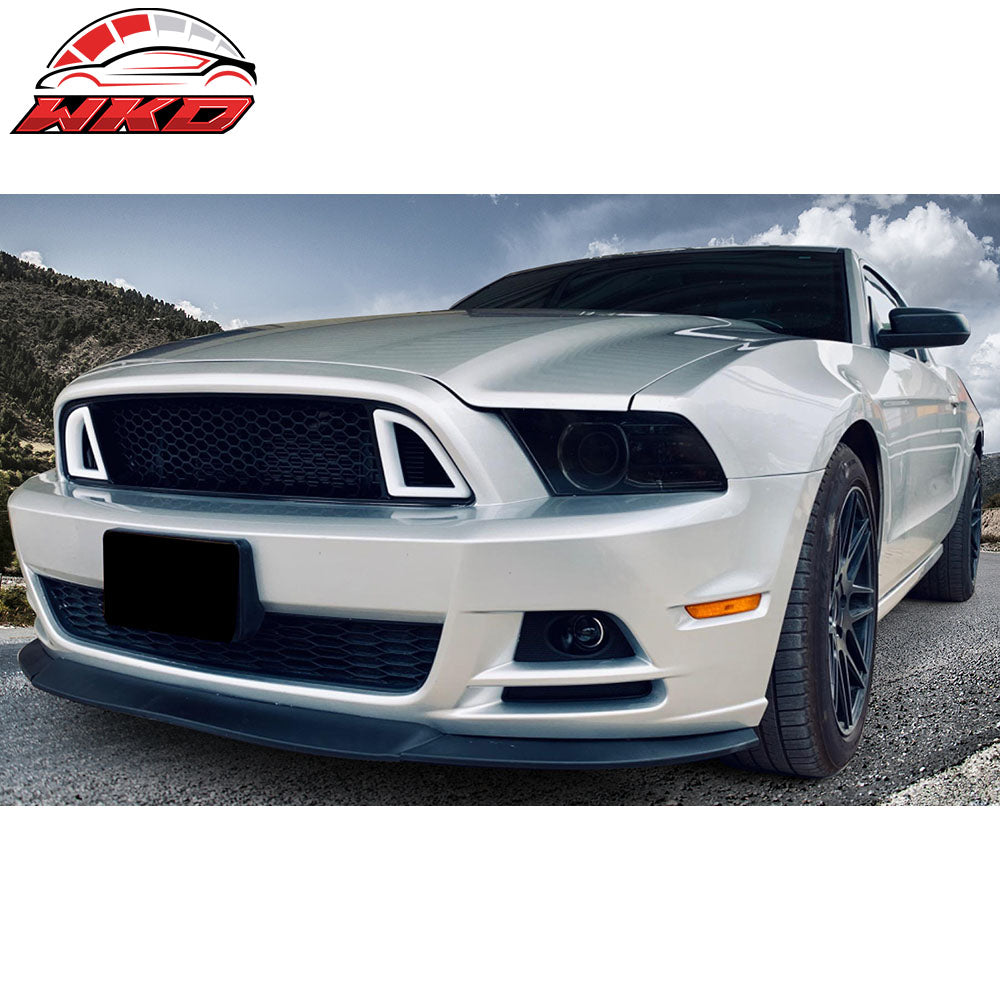 Fits 13-14 Ford Mustang Non-Shelby Front Upper LED Light Grille Honeycomb Grill