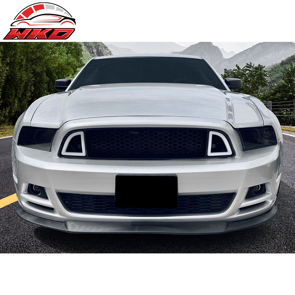 Fits 13-14 Ford Mustang Non-Shelby Front Upper LED Light Grille Honeycomb Grill