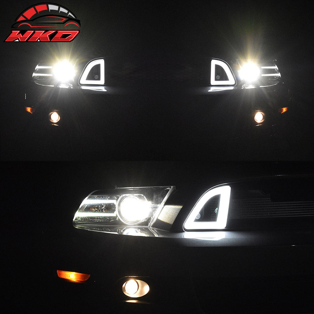 Fits 13-14 Ford Mustang Non-Shelby Front Upper LED Light Grille Honeycomb Grill