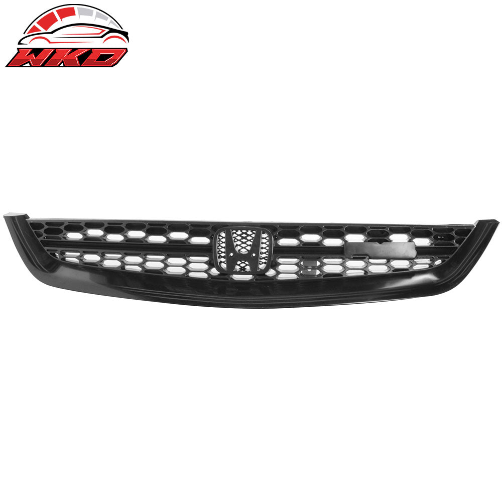 Wholesale Fit 01-03 Honda Civic RS Style Unpainted Black Front Upper Hood Grille Grill ABS