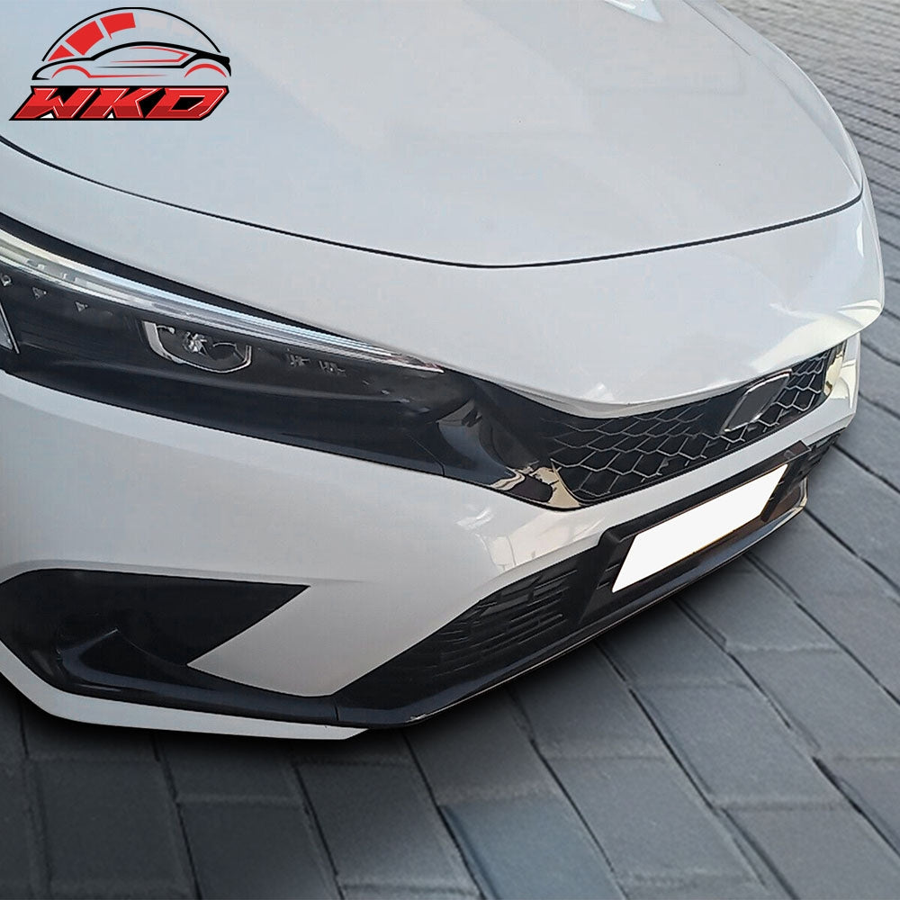 Fits 22-24 Honda Civic Si & Hatchback Type R Style Upper Grille Gloss Black ABS