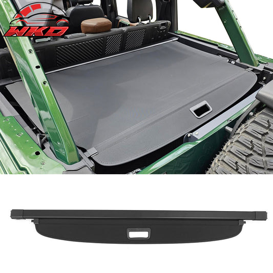 2021-25 Ford Bronco 4DR Retractable Rear Trunk Cargo Cover Luggage Shade Black | Wholesale