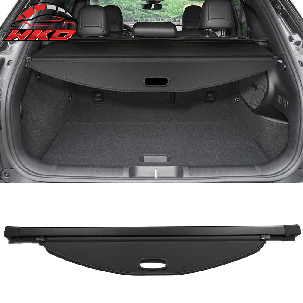 Fits 19-23 Jeep Cherokee Tonneau Cargo Shade Cover Black Vinly+Aluminum Rod