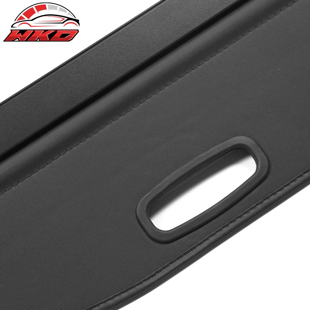 Fits 19-23 Jeep Cherokee Tonneau Cargo Shade Cover Black Vinyl+Aluminum Rod