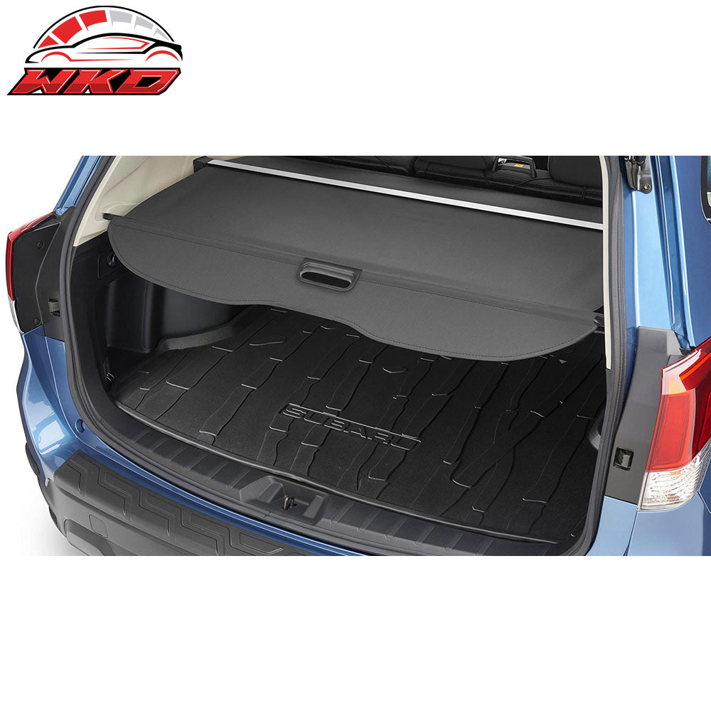 Fits 19-24 Subaru Forester Retractable Black Rear Cargo Security Tonneau Cover