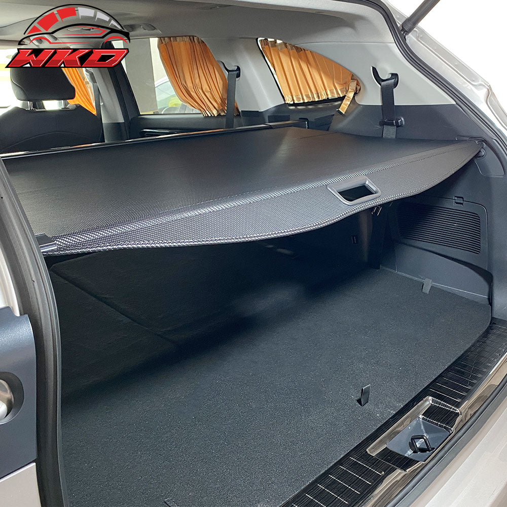 Fits 20-25 Toyota Highlander Retractable Cargo Cover Carbon Fiber Texture Style