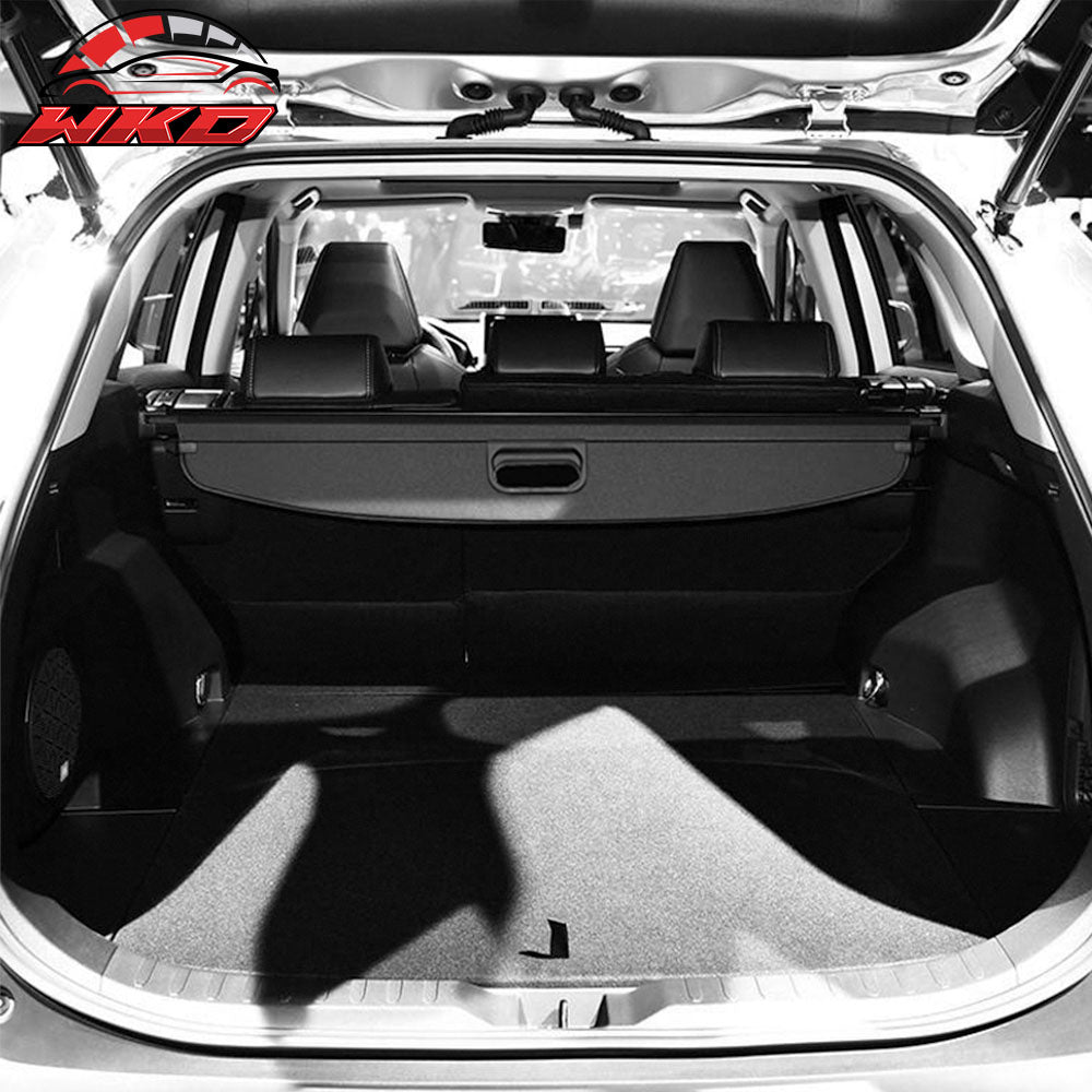 Fits 19-25 Toyota RAV4 XA50/RAV4 Prime Retractable Rear Trunk Cargo Cover Black