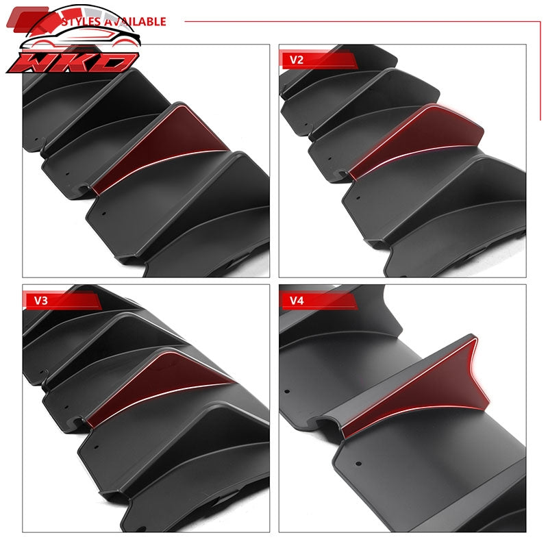 For 08-14 Challenger Front Rear Bumper w/ Lip + Hellcat Fender Flare V4 Diffuser